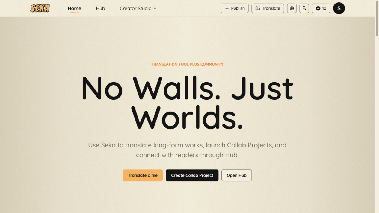 SEKA interface screenshot